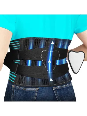 Back Brace for Lower Back Support Belt for Women & Men, Breathable Lower Back Brace with Lumbar Pad