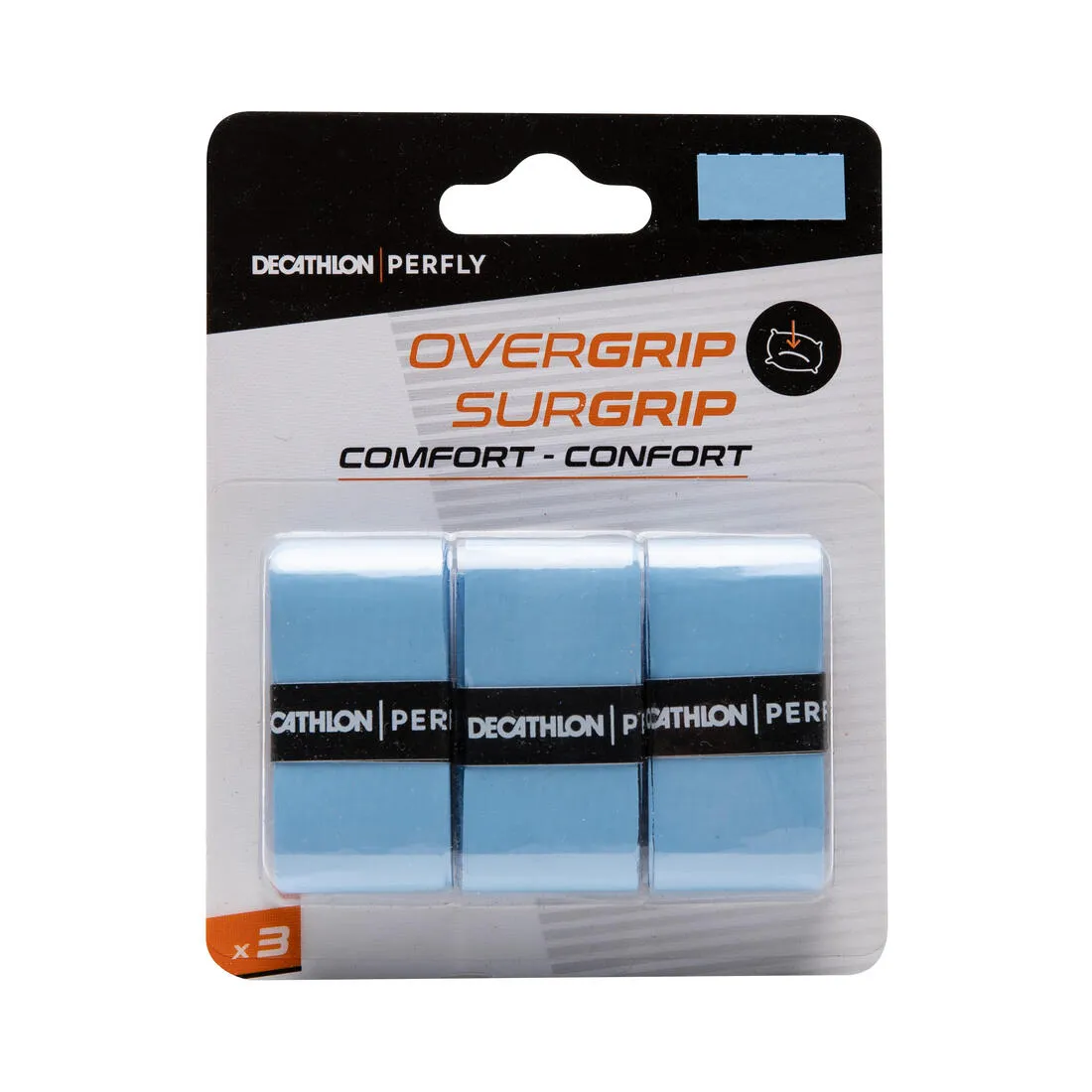 BADMINTON COMFORT OVERGRIP X 3 BLACK