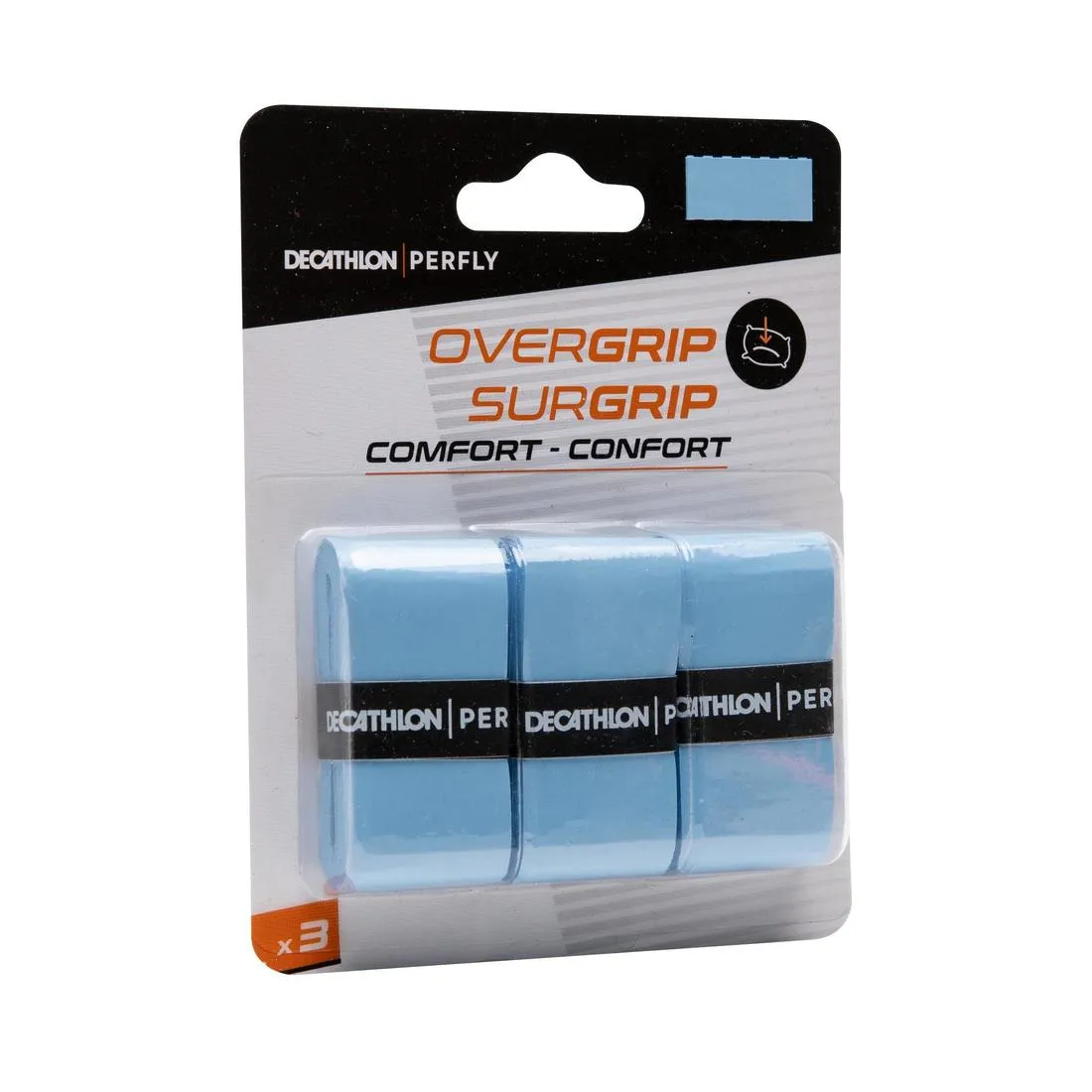 BADMINTON COMFORT OVERGRIP X 3 BLACK
