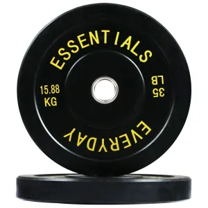 BalanceFrom Olympic Bumper Plate Weight Plate, 35 lbs Pair Black - new