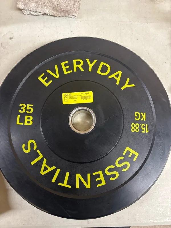 BalanceFrom Olympic Bumper Plate Weight Plate, 35 lbs Pair Black - new