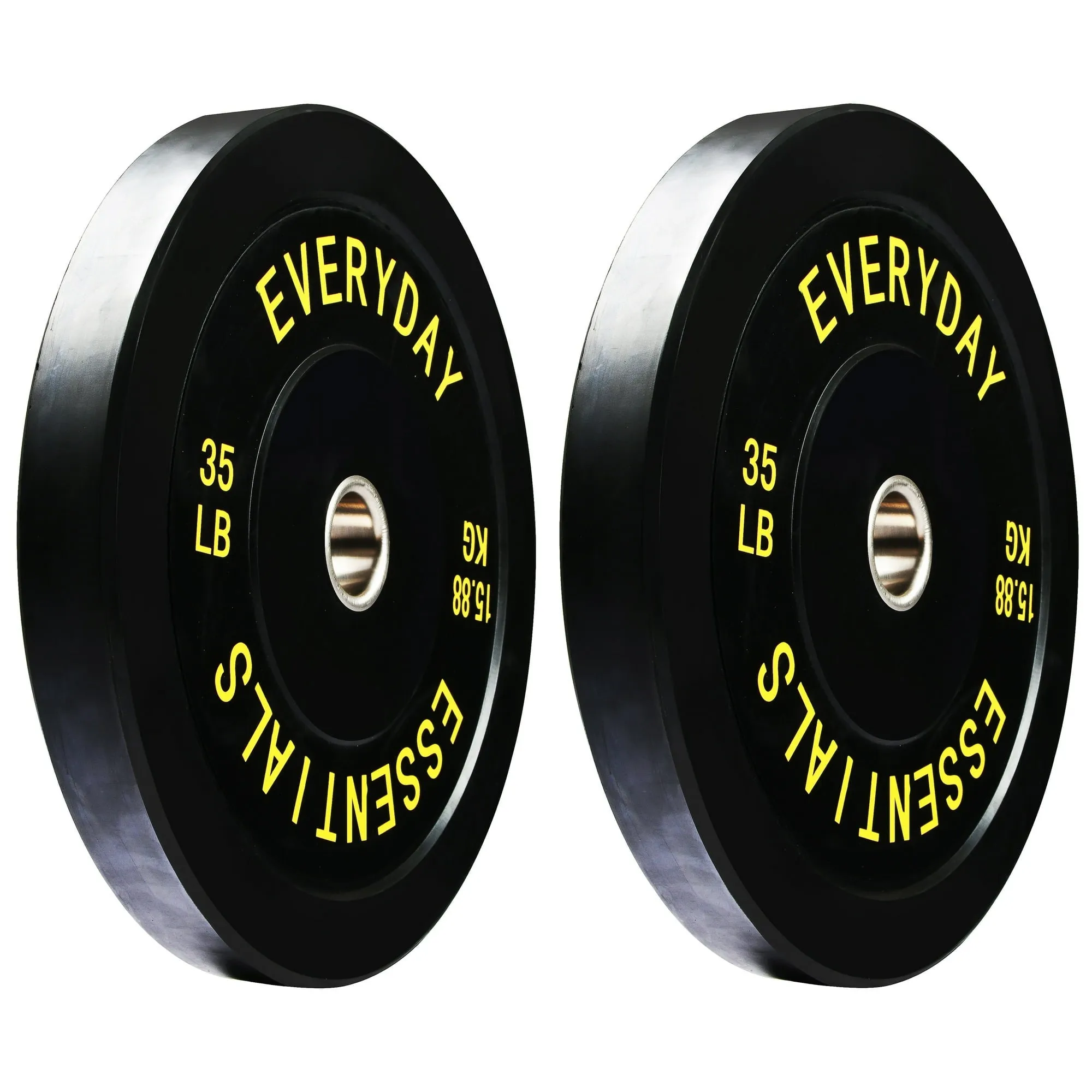 BalanceFrom Olympic Bumper Plate Weight Plate, 35 lbs Pair Black - new