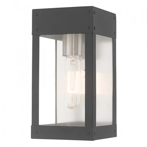 Barrett 1 Lt Scandinavian Gray Wall Lantern
