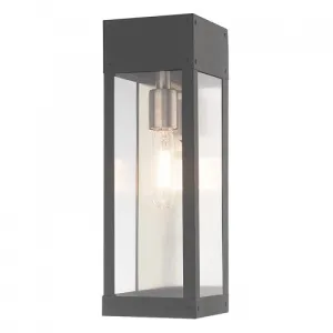 Barrett 1 Lt Scandinavian Gray Wall Lantern
