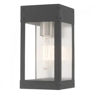 Barrett 1 Lt Scandinavian Gray Wall Lantern