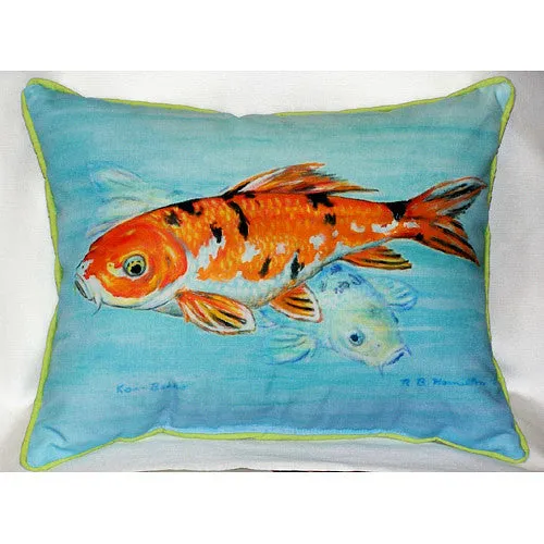 Betsy Drake Koi Pillow- Indoor/Outdoor