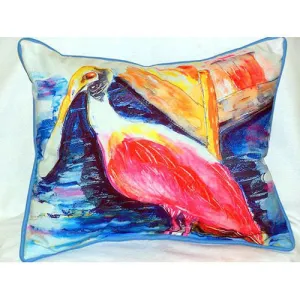 Betsy Drake Spoonbill Pillow- Indoor/Outdoor