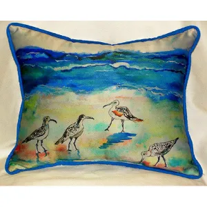 Betsy's Sandpipers Pillow- Indoor/Outdoor