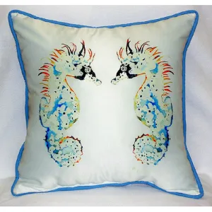 Betsy's Seahorses Pillow- Indoor/Outdoor