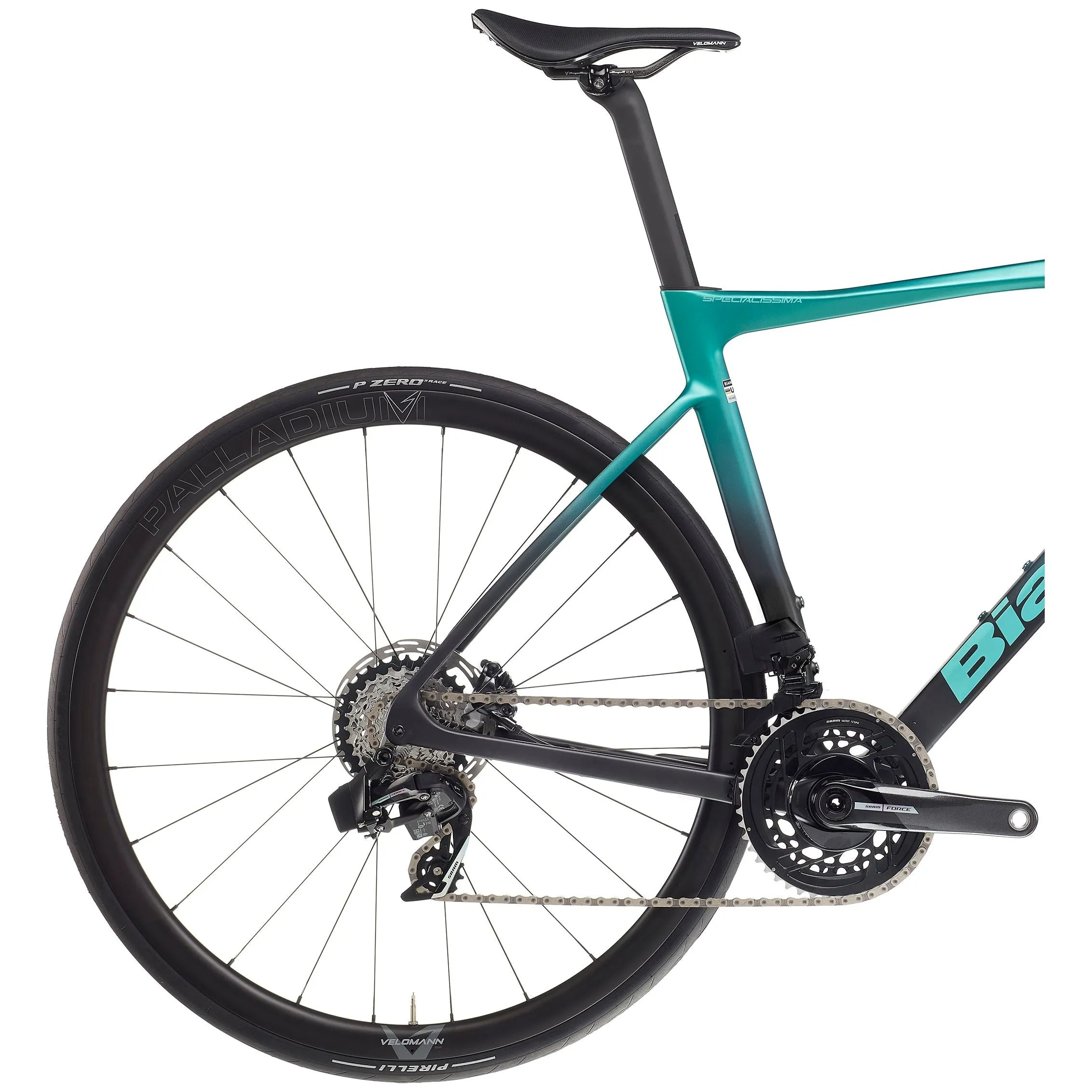 Bianchi Specialissima Pro Force eTap AXS Carbon Road Bike 2024 - Celeste & Carbon