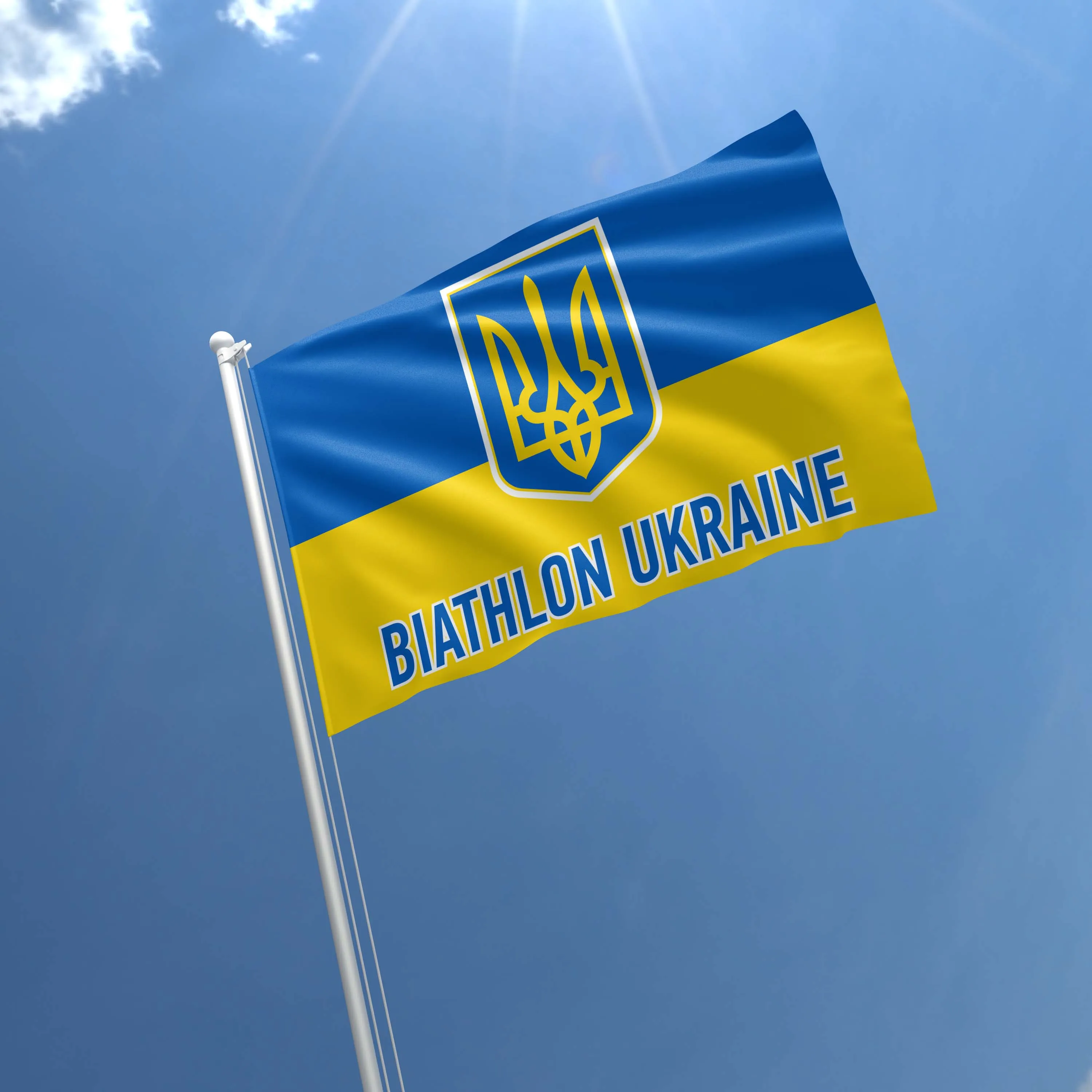 Biathlon Ukraine Flag Banner