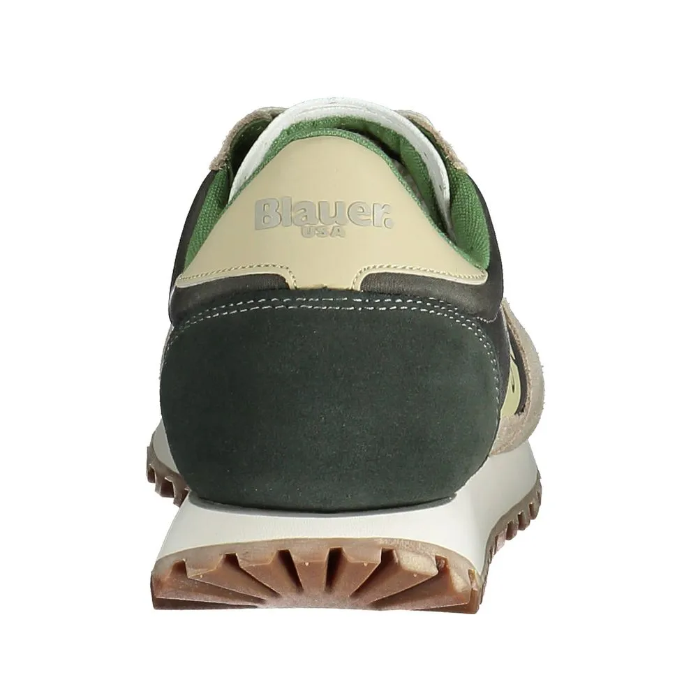 Blauer Beige Leather Men Sneaker