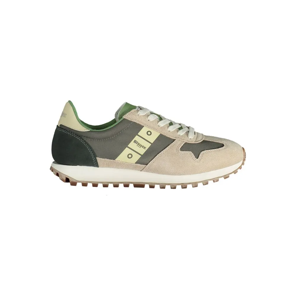 Blauer Beige Leather Men Sneaker