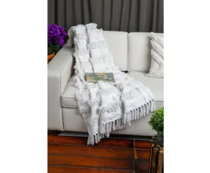 Bohemian White Throw blanket handwoven throw sofa throw Moroccan blanket throw navy blanket sofa boho decor mothers day gift