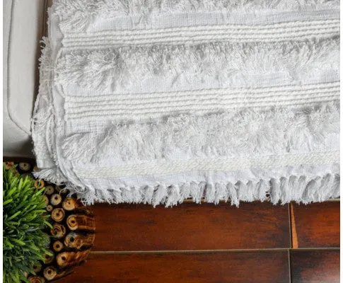 Bohemian White Throw blanket handwoven throw sofa throw Moroccan blanket throw navy blanket sofa boho decor mothers day gift
