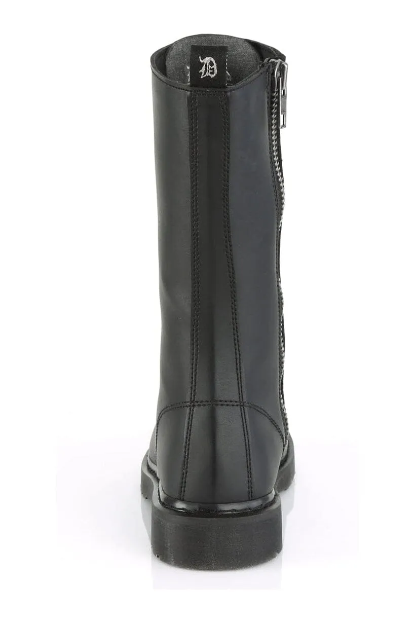 BOLT-300 Black Vegan Leather Knee Boot