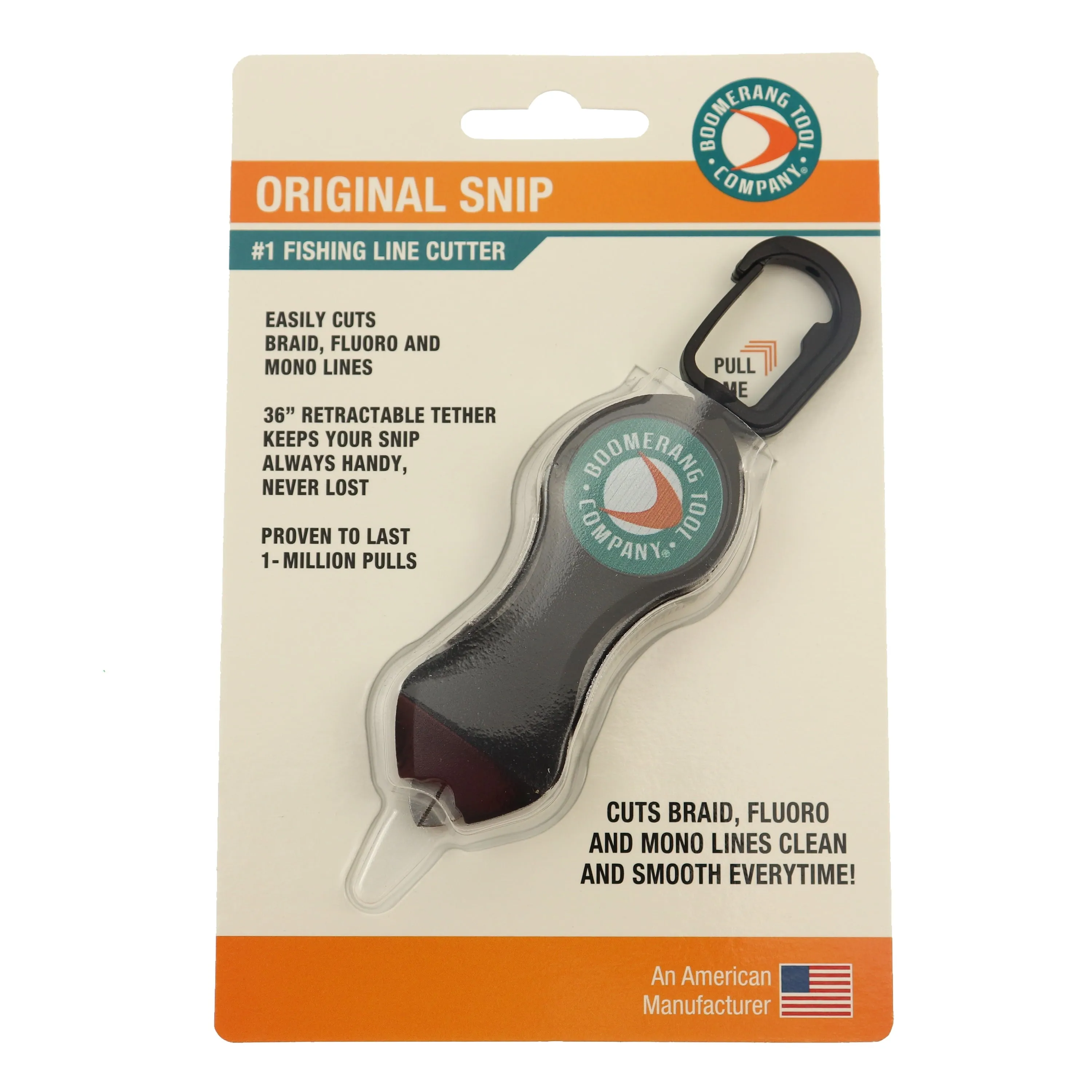 Boomerang Tool SNIP Basic Fishing Line Cutter, Black