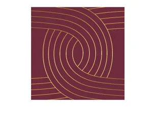Bordeaux - Maroon Chain Link Cocktail Paper Napkins
