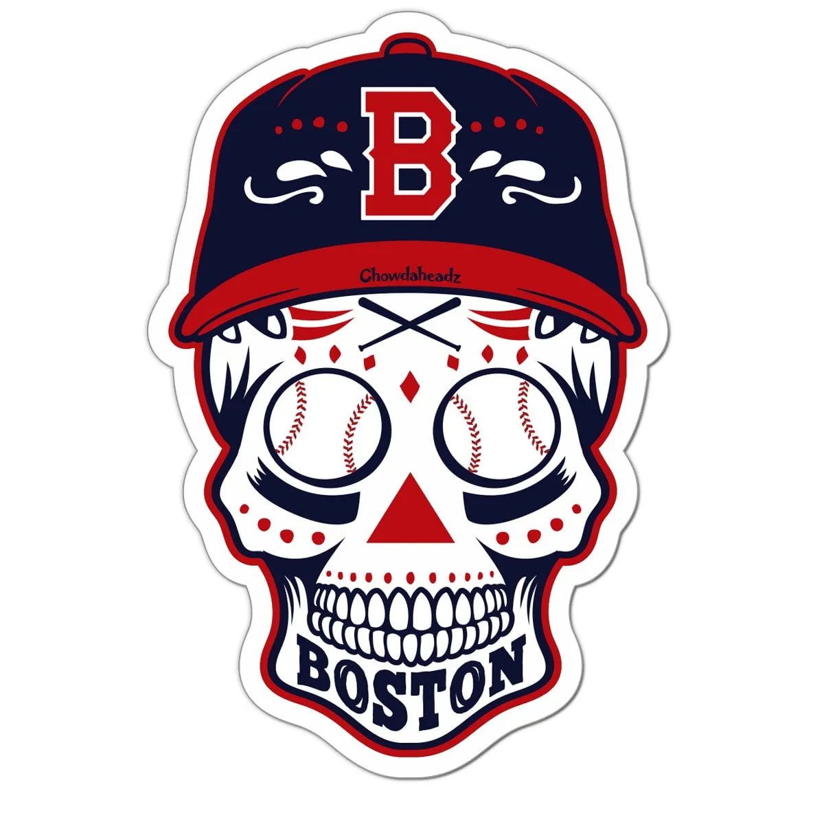 Boston Baseball Dead Head Sticker