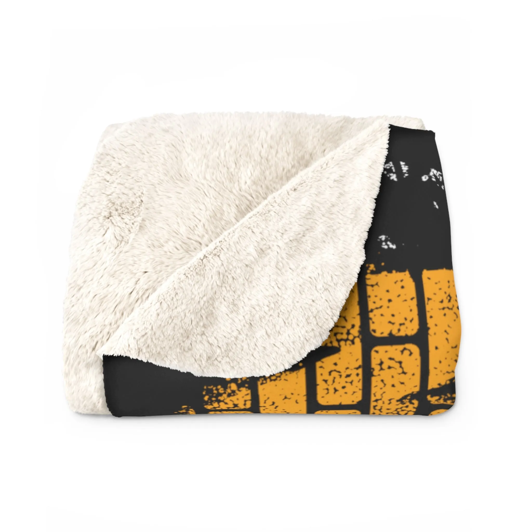 Boston Black & Gold Graffiti Sherpa Fleece Blanket