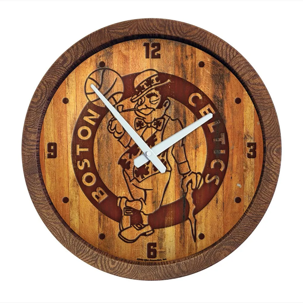 Boston Celtics: "Faux" Barrel Top Clock