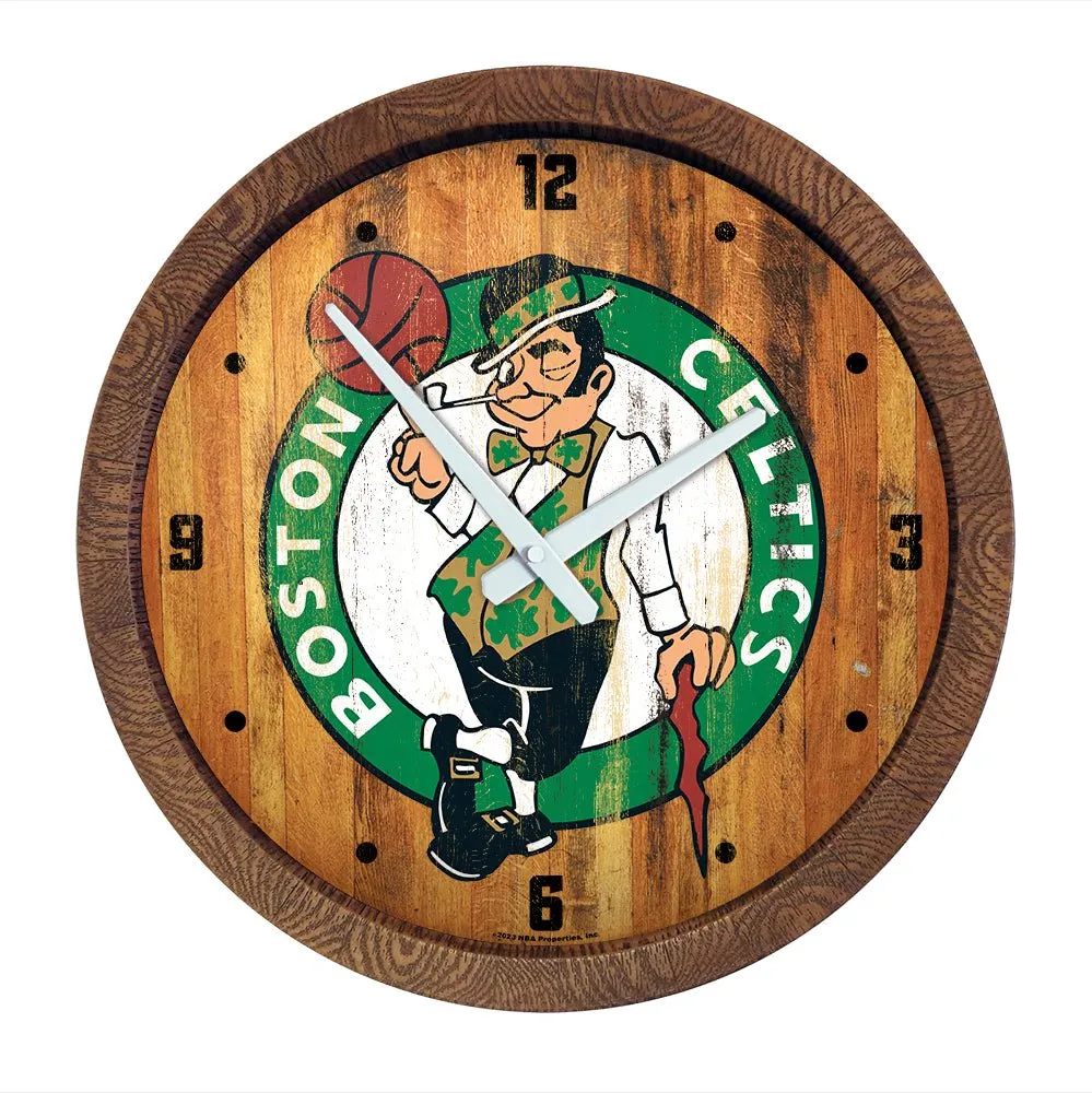 Boston Celtics: "Faux" Barrel Top Clock