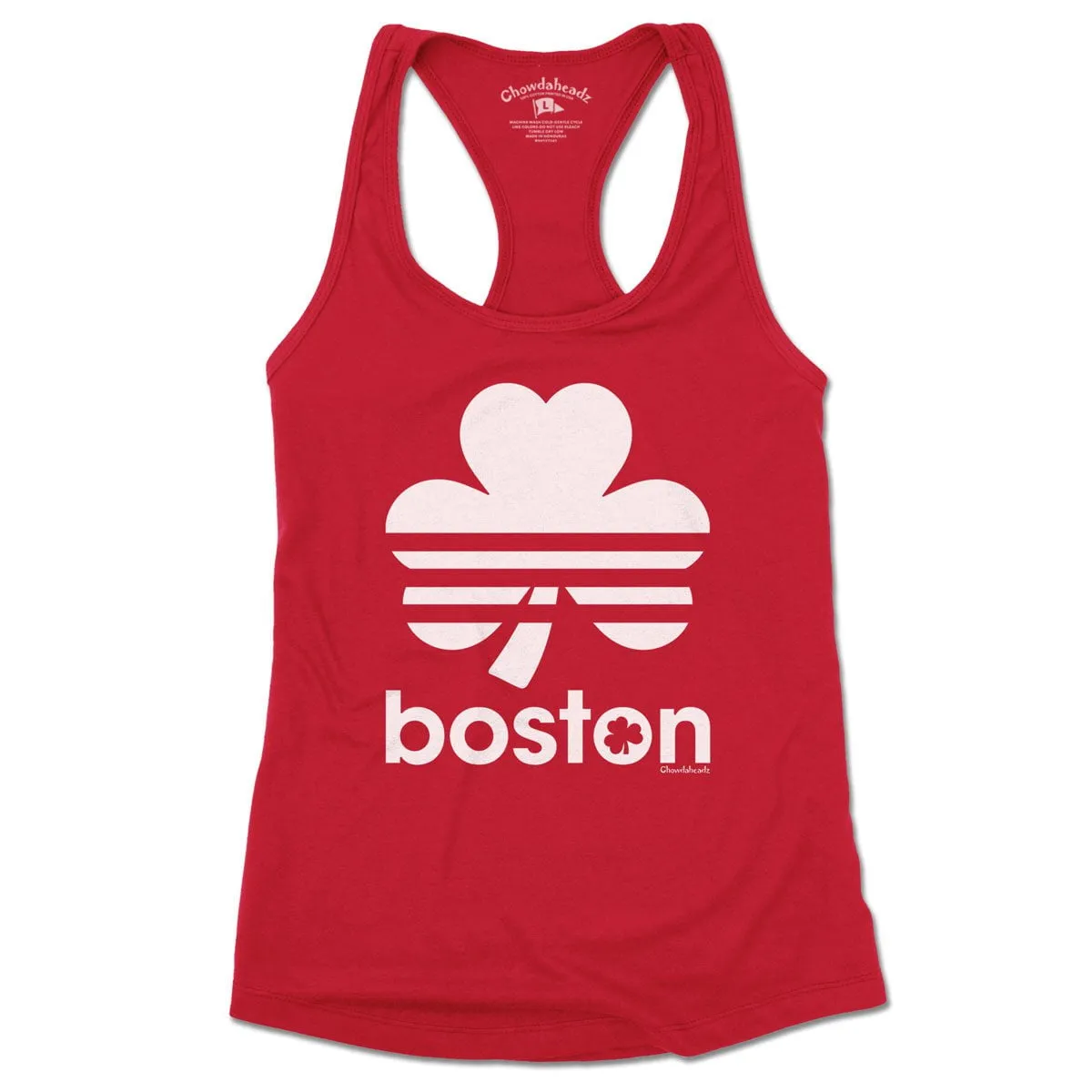 Boston Shamrock Retro Ladies Tank Top