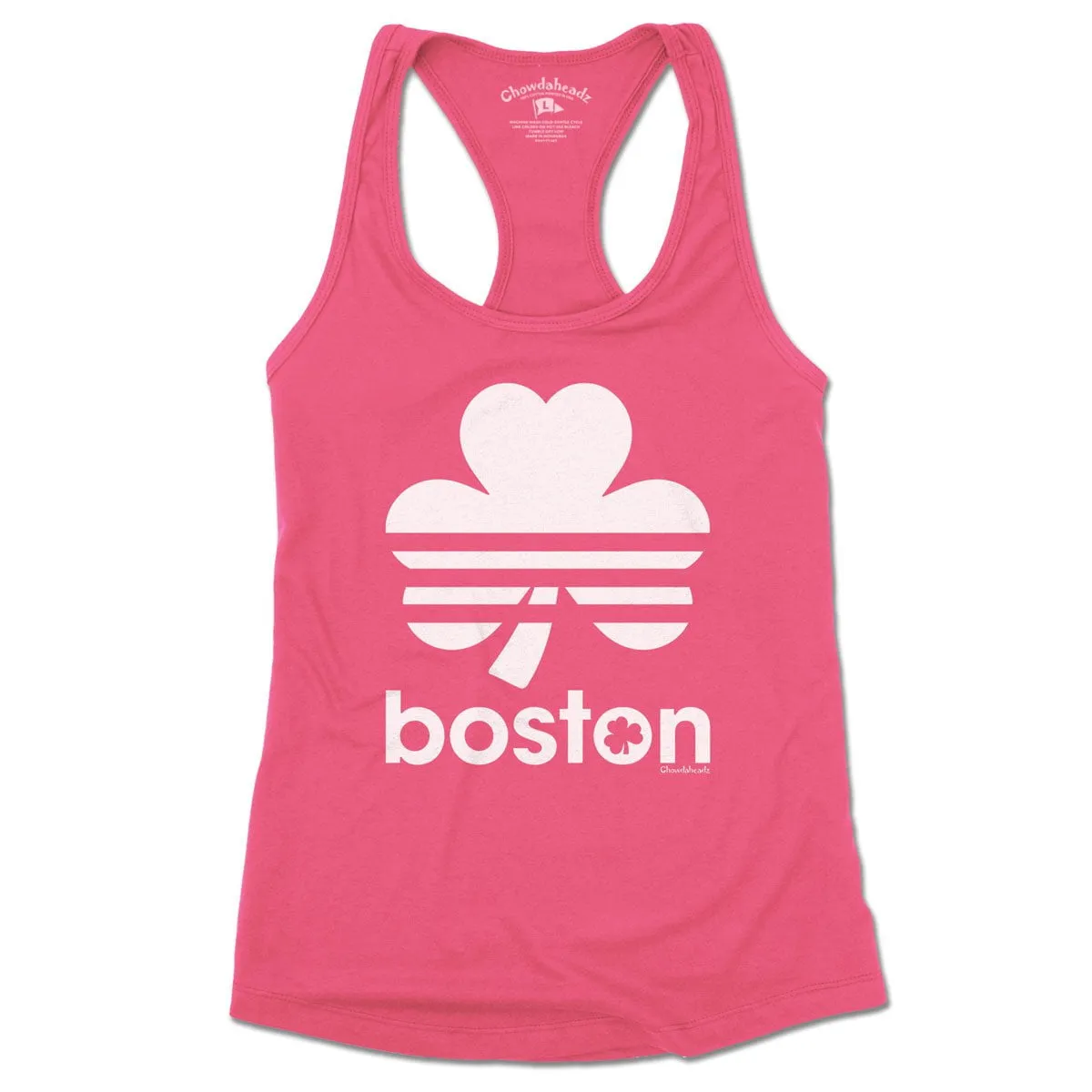 Boston Shamrock Retro Ladies Tank Top