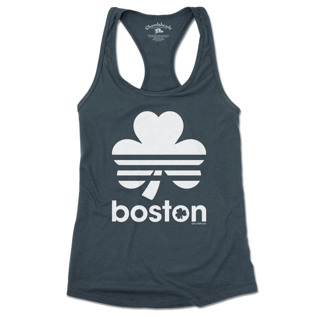 Boston Shamrock Retro Ladies Tank Top