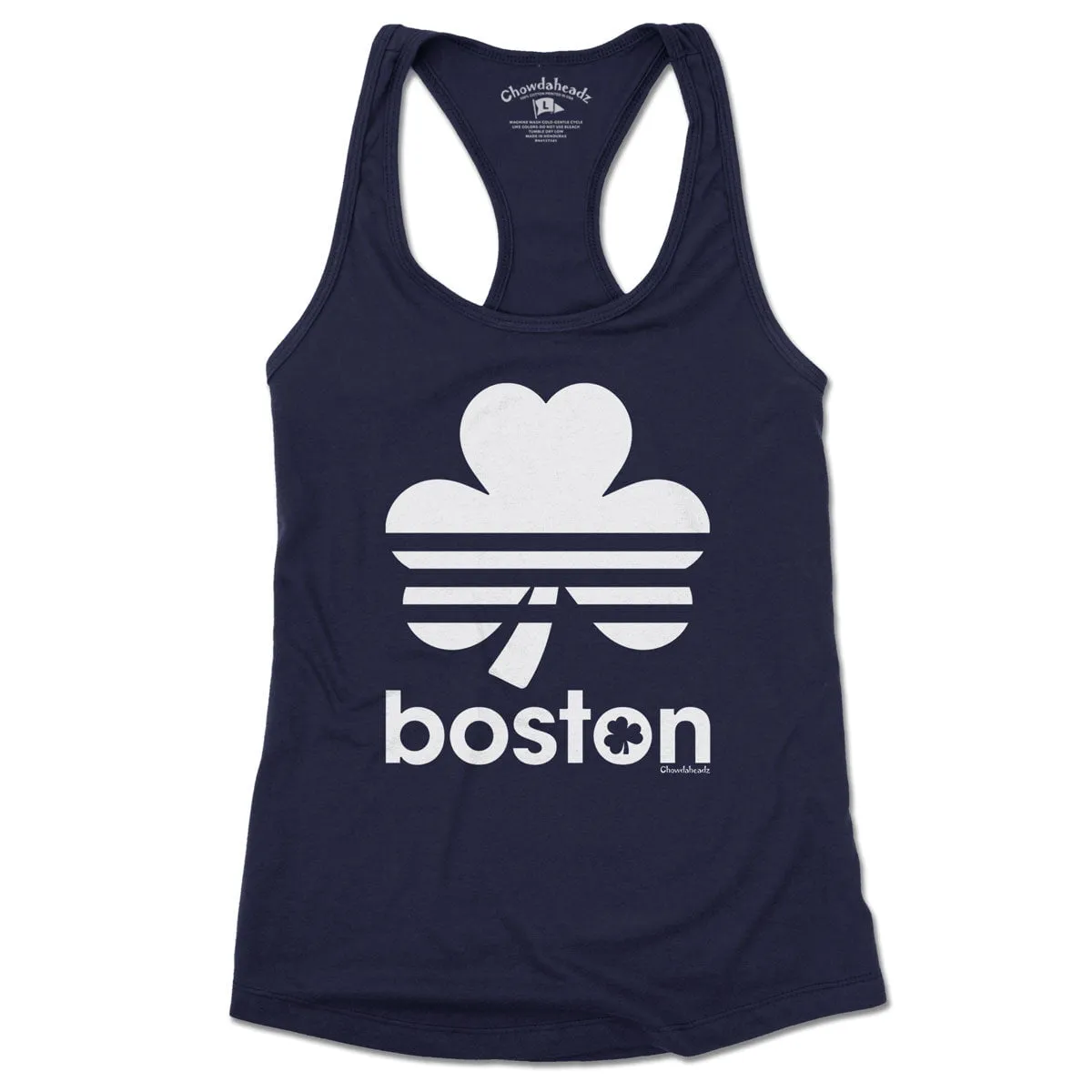 Boston Shamrock Retro Ladies Tank Top