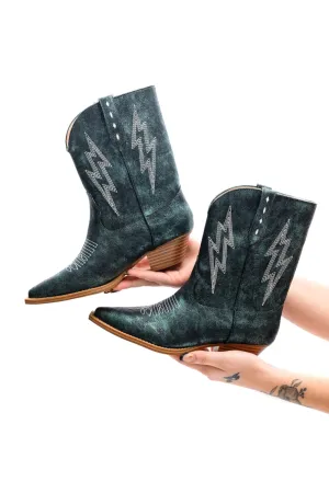 Bowie Metallic Boot in Teal