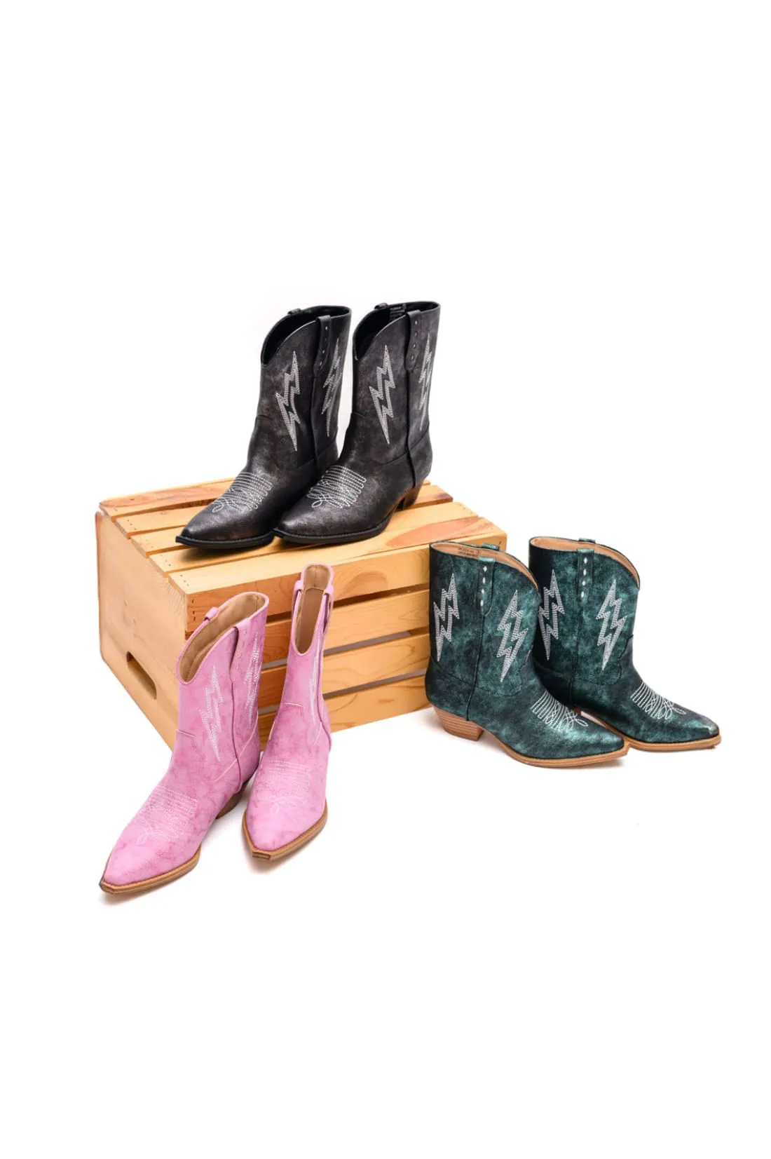 Bowie Metallic Boot in Teal