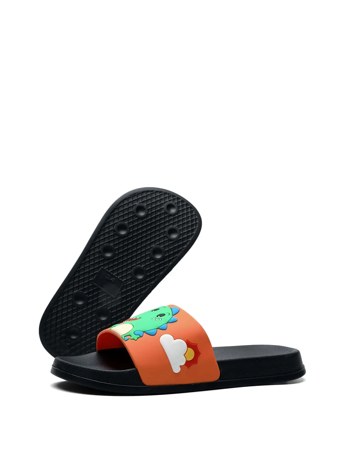 Boys Dinosaur & Letter Graphic Slippers- FDs