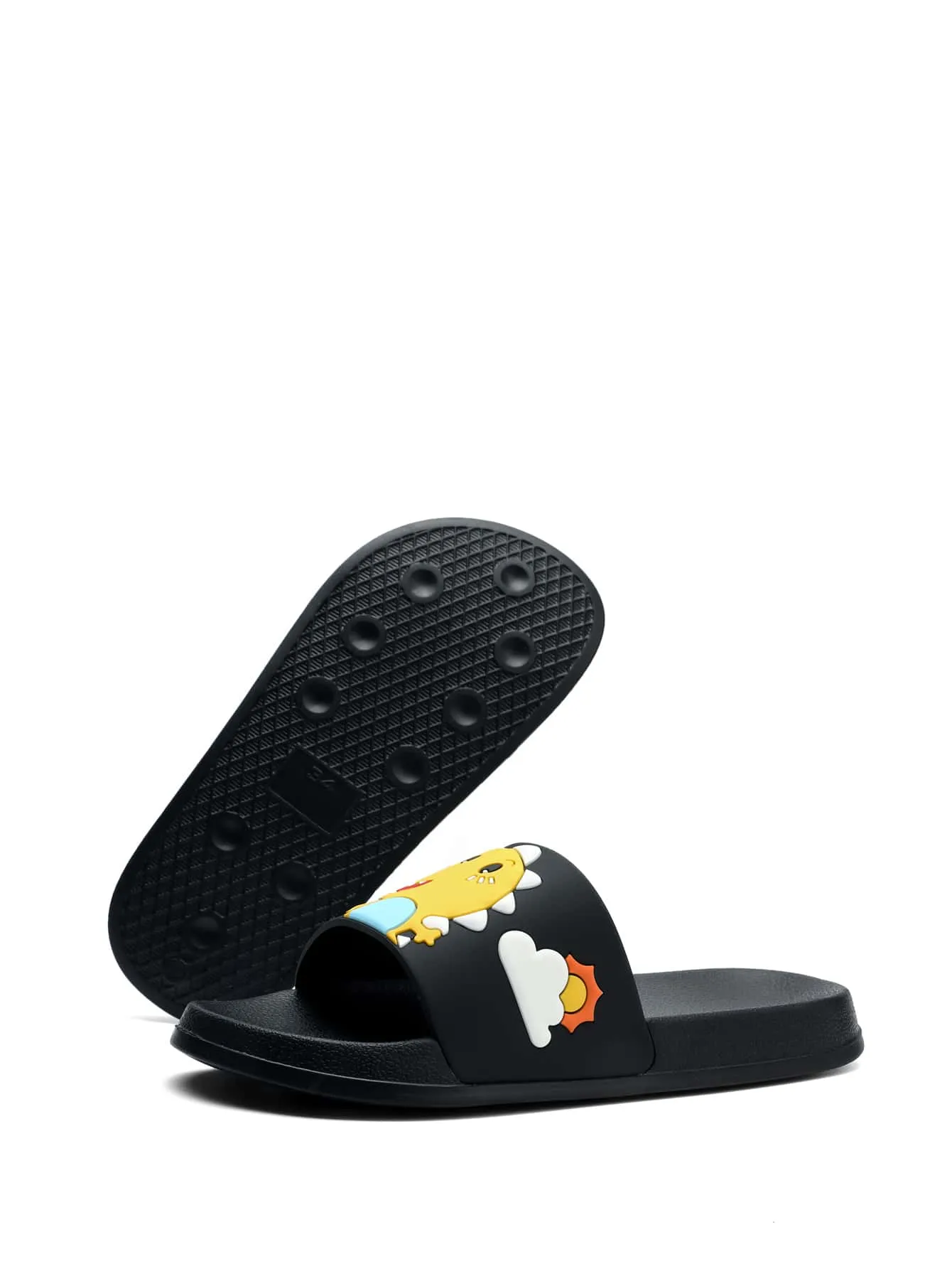 Boys Dinosaur & Letter Graphic Slippers- FDs