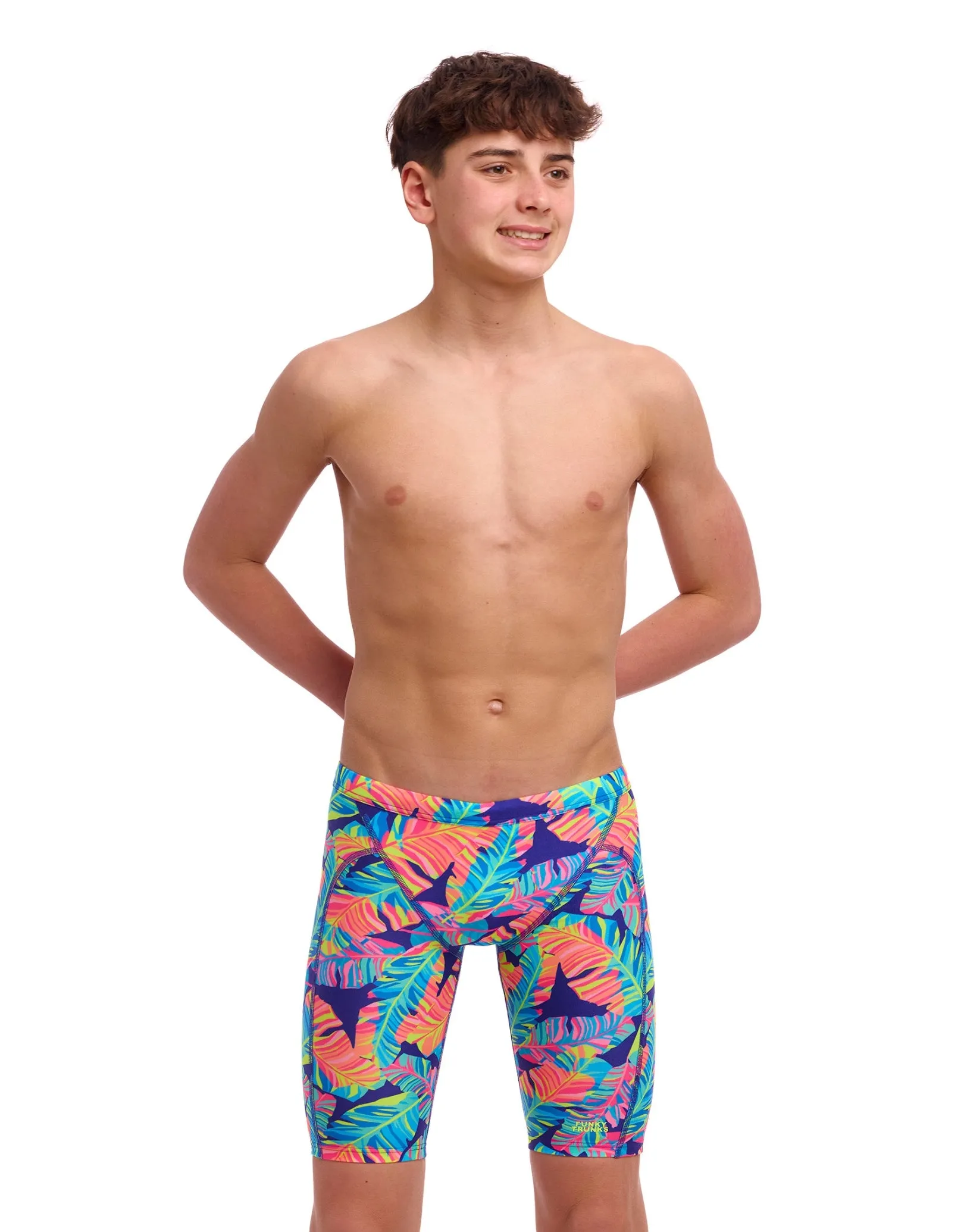 Boys Leaving Today Swim Training Jammer - Multi