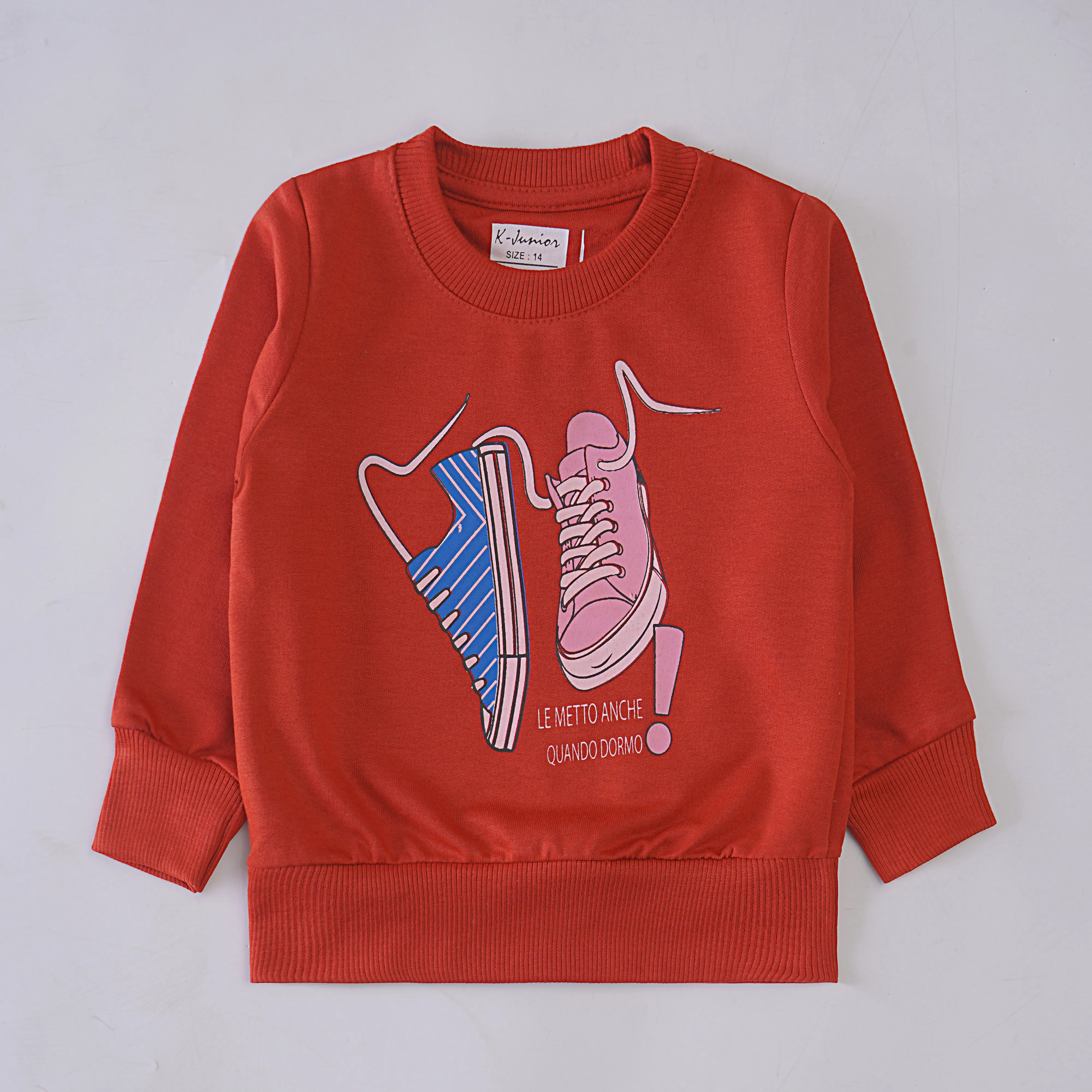 Boys Printed Full Sleeve Sweat T-Shirt (Shoes)