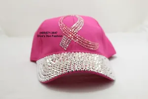 Breast Cancer Awareness Bling Bling Hat