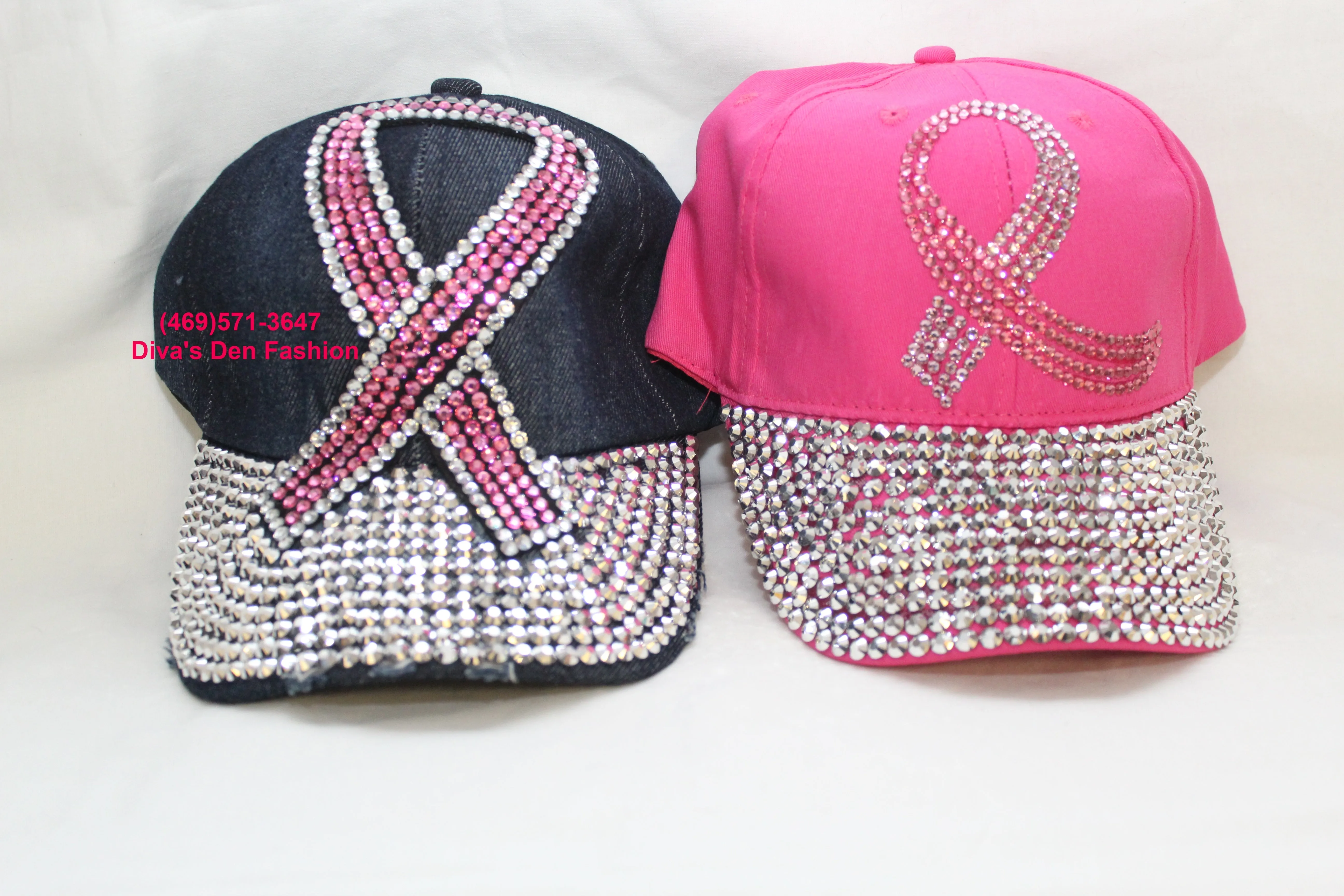 Breast Cancer Awareness Bling Bling Hat