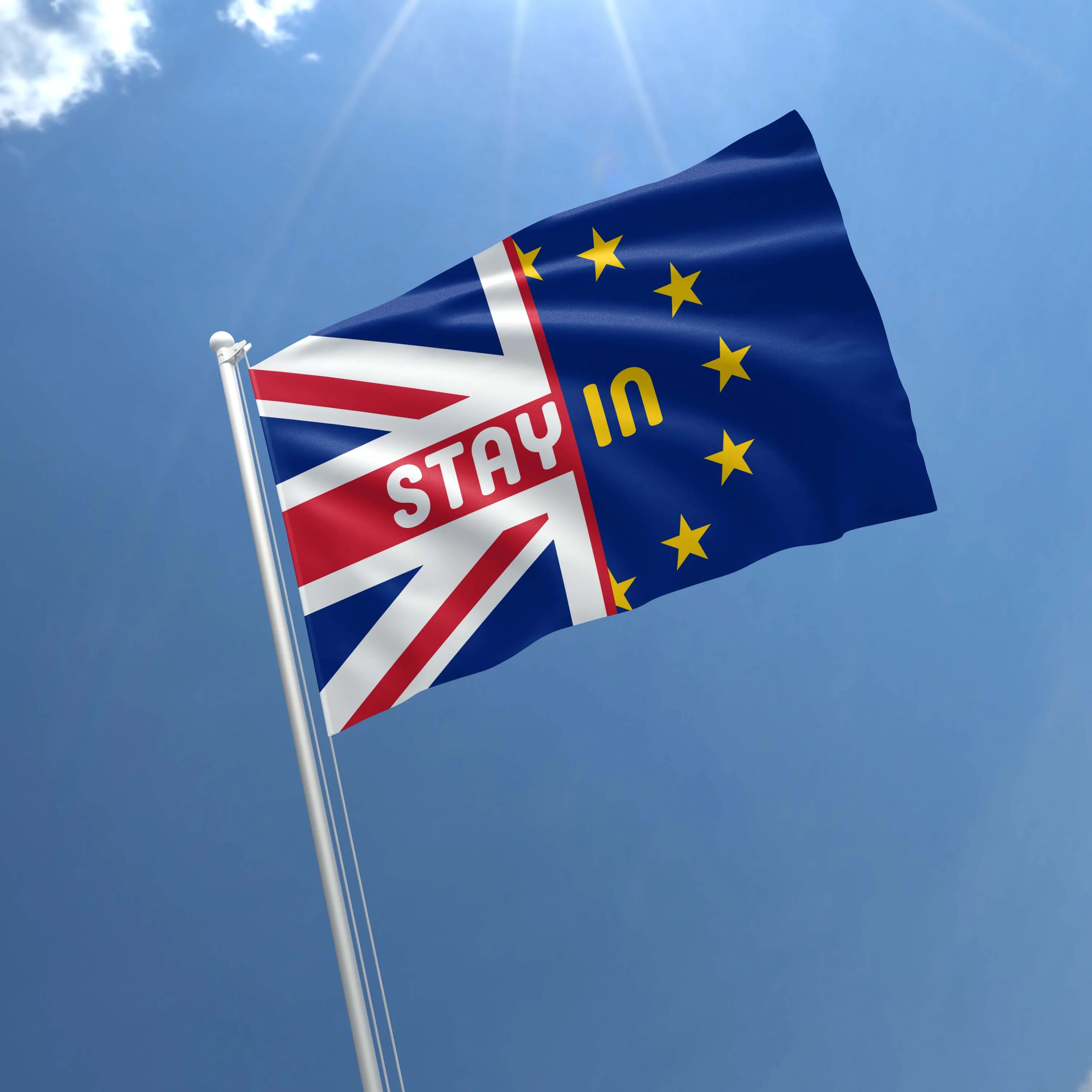 Brexit - Stay In the UK leaving the EU Flag Banner
