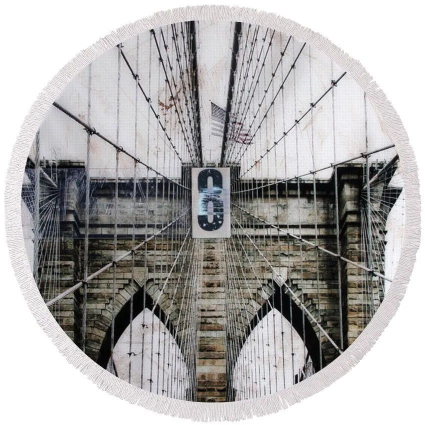 Brooklynn Cables - Round Beach Towel