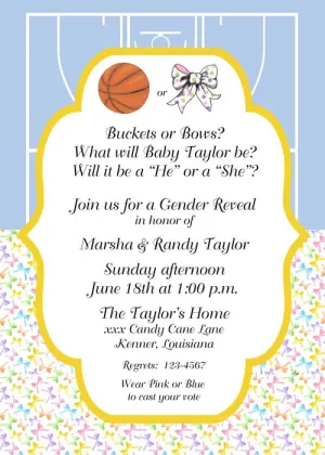 BUCKETS AND BOWS CUSTOM INVITATION