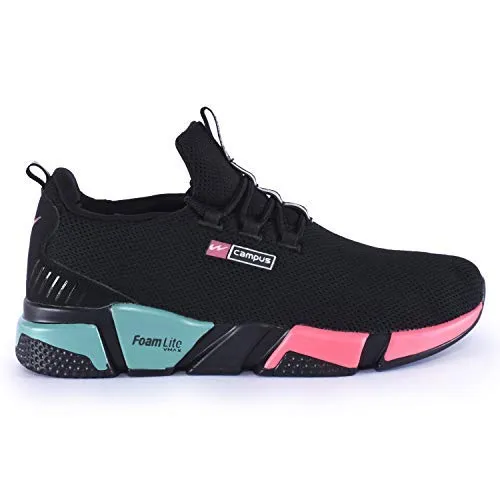 Campus Women's Alexa Blk/Rani Running Sport Shoe-7 UK (40 EU) (5G-663)