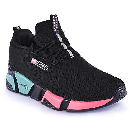 Campus Women's Alexa Blk/Rani Running Sport Shoe-7 UK (40 EU) (5G-663)