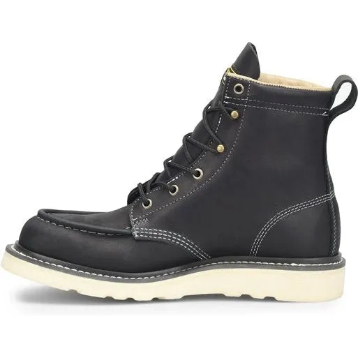 Carolina Men's Wedge Amp Mx 6" Moc Toe Casual Work Boot -Black- CA7064