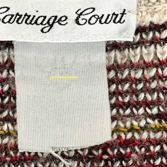 Carriage Court Icelandic Native Design Wool Acrylic Blend Sweater Cardigan sz 14
