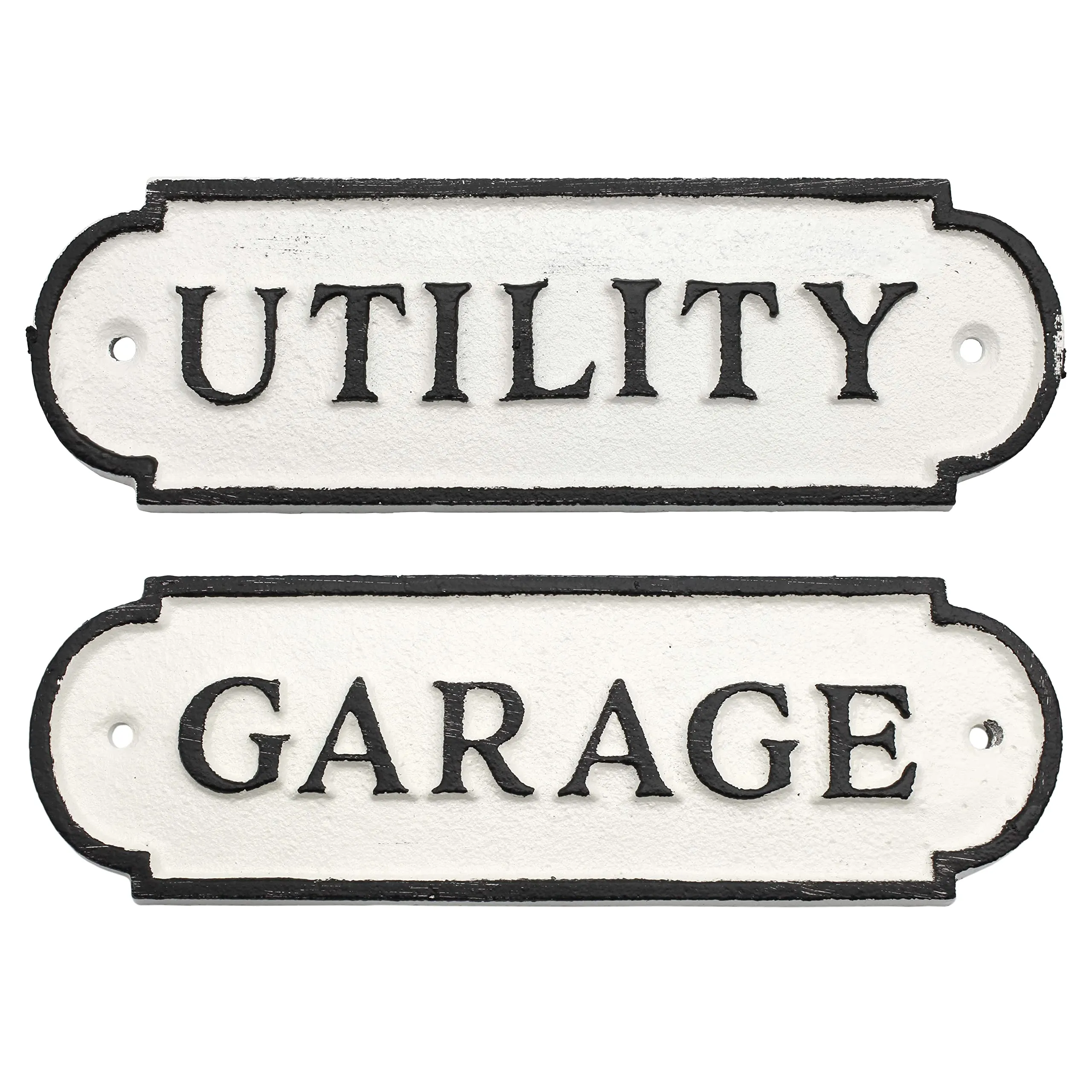 Cast Iron Garage / Utility Signs (Case of 24)