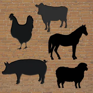 Chalkboard - Farmyard Set of 5