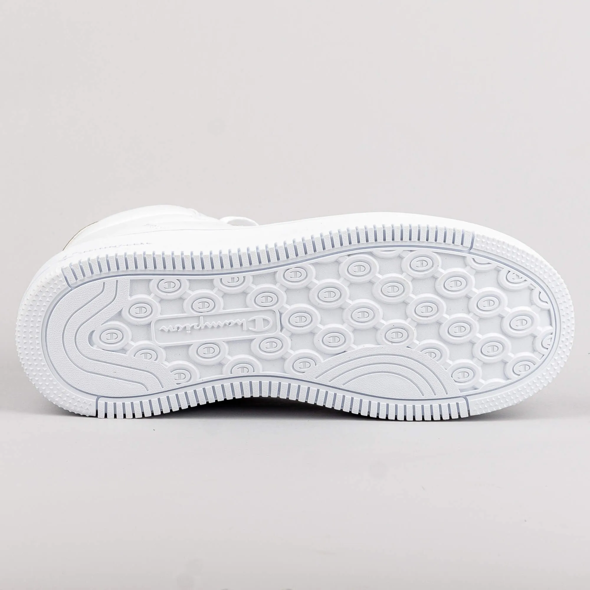 Champion Mid Cut Shoe Rebound Platform Mid Metal White
