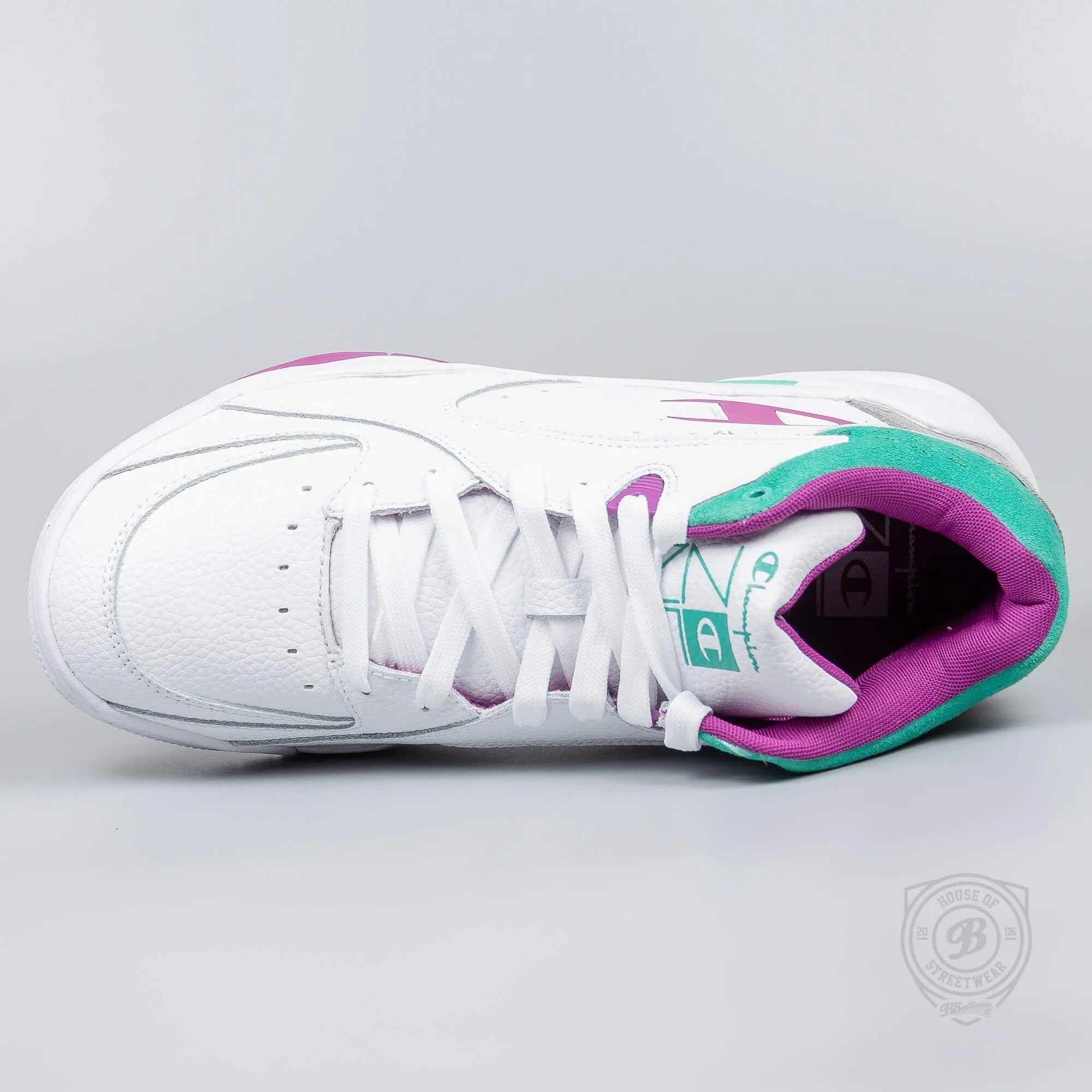 Champion Mid Cut Shoe Zone Mid Wht/Grn/Wht/Vol