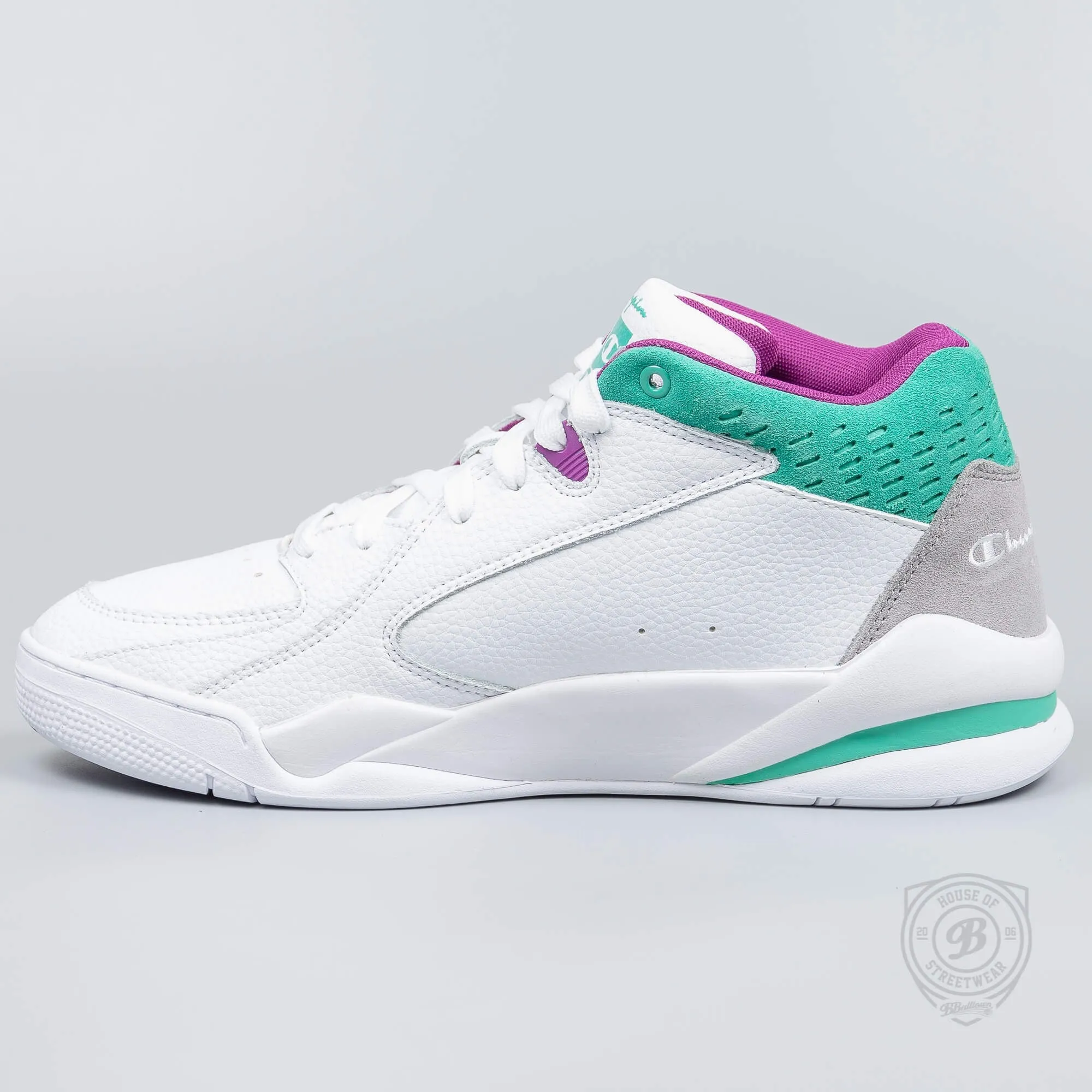 Champion Mid Cut Shoe Zone Mid Wht/Grn/Wht/Vol